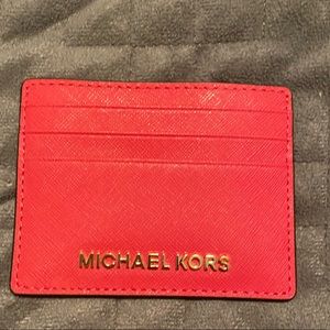 Micheal Kors Card Holder Brand New; color is more fuchsia than it appears